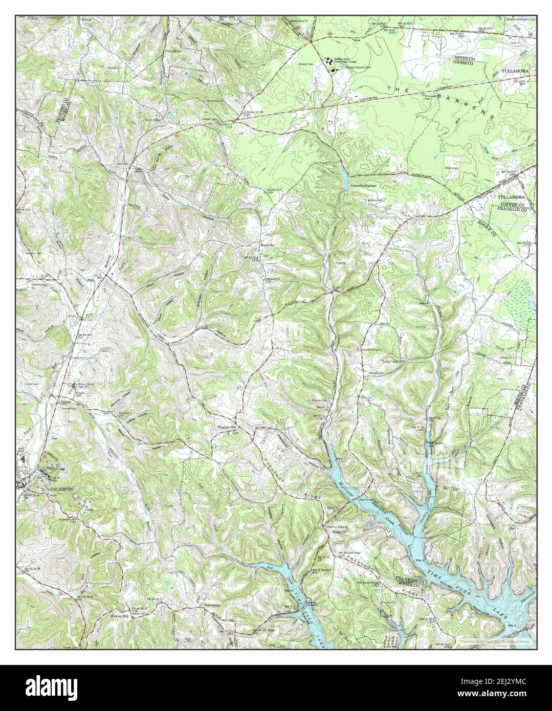 Lynchburg East, Tennessee, map 1978, 124000, United States of America by Timeless Maps, data U