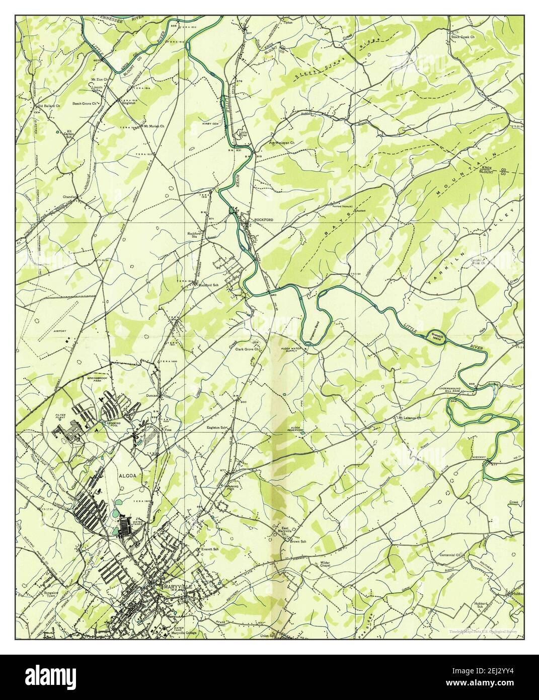 Maryville, Tennessee, map 1935, 1:24000, United States of America by ...