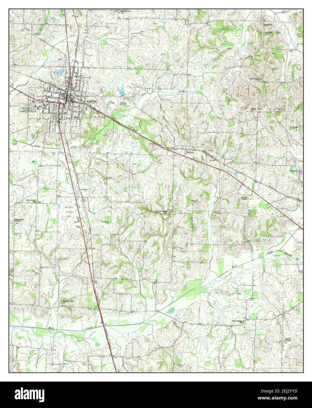 Martin, Tennessee, map 1950, 124000, United States of America by