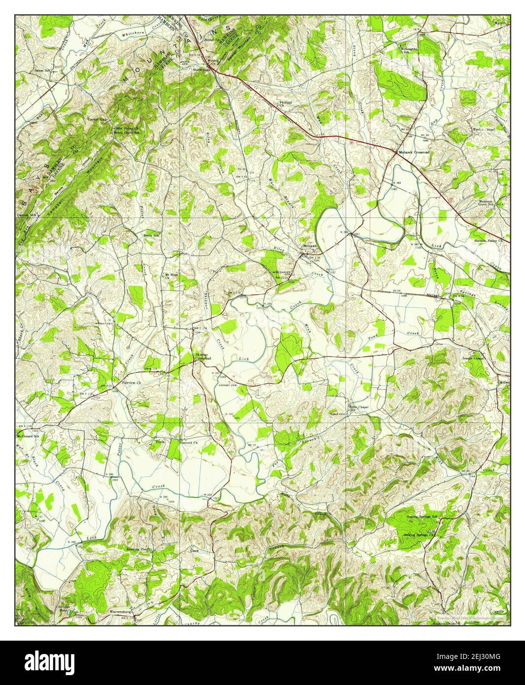 Mohawk, Tennessee, map 1939, 124000, United States of America by