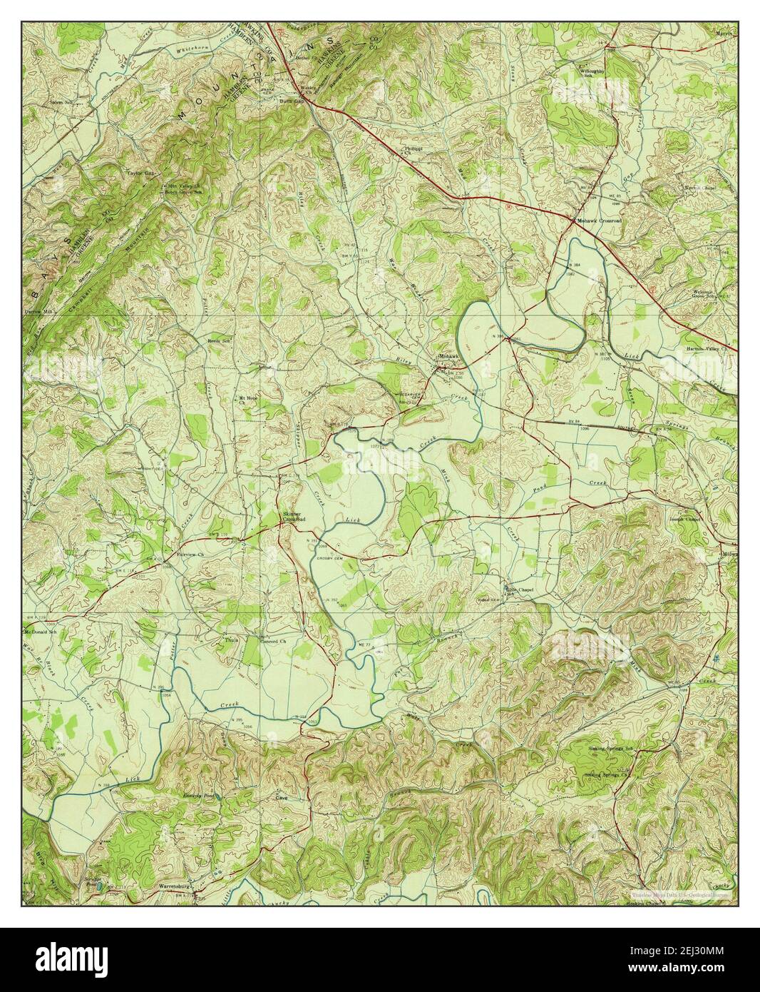 Mohawk, Tennessee, map 1940, 124000, United States of America by