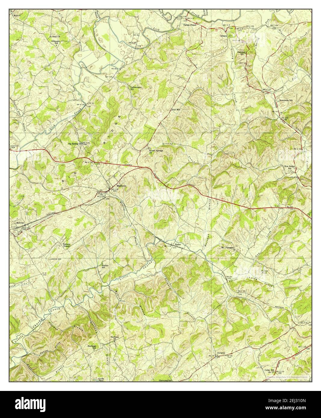 Mosheim, Tennessee, map 1939, 124000, United States of America by Timeless Maps, data U.S