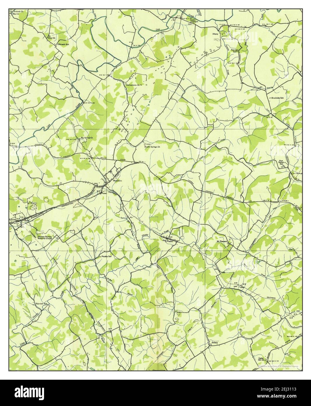 Mosheim, Tennessee, map 1935, 124000, United States of America by Timeless Maps, data U.S