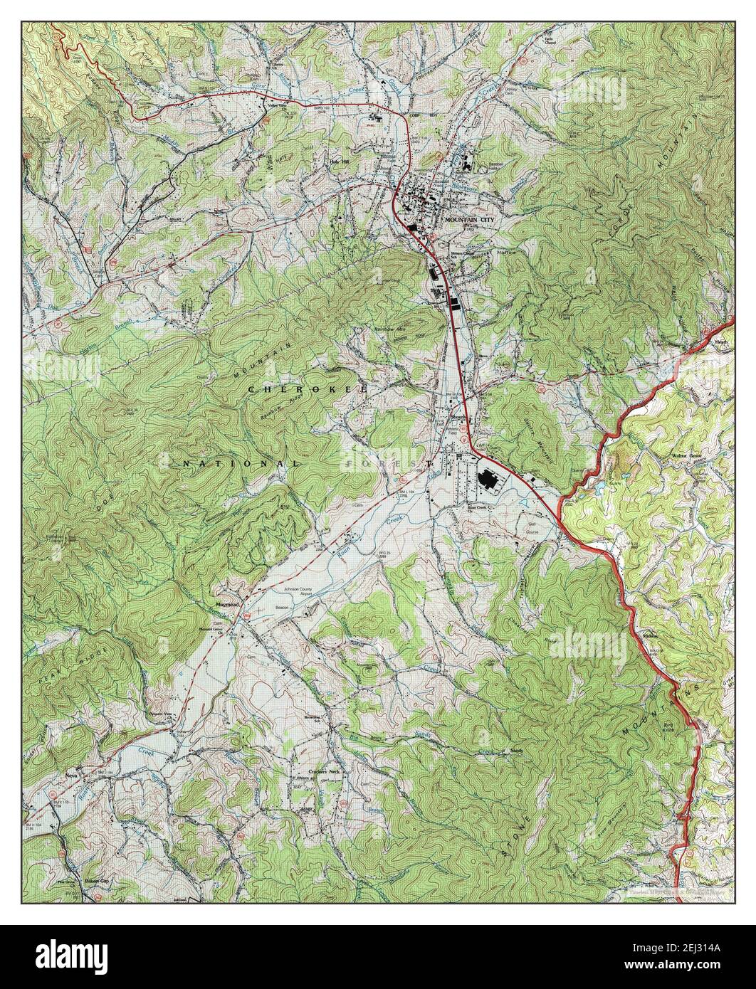 Mountain City, Tennessee, map 2003, 124000, United States of America