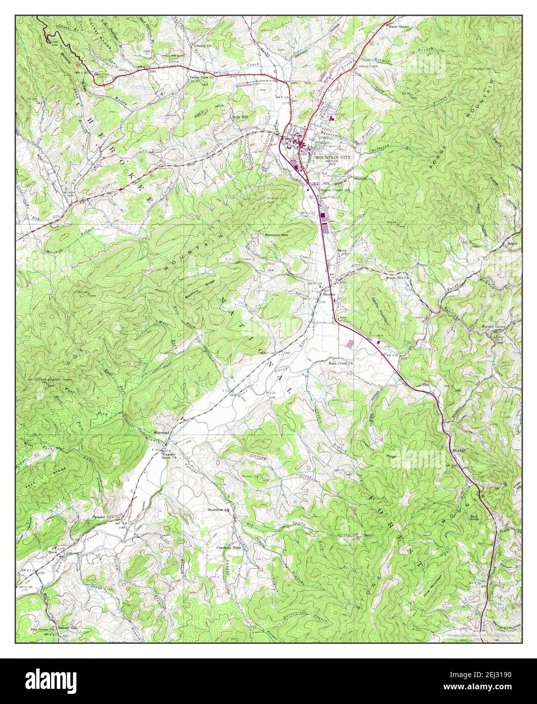 Mountain City Tennessee Map Mountain City, Tennessee, Map 1938, 1:24000, United States Of America By  Timeless Maps, Data U.s. Geological Survey Stock Photo - Alamy