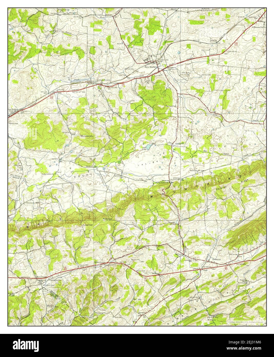 New Market, Tennessee, map 1939, 124000, United States of America by