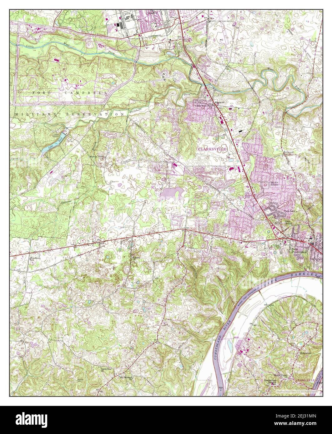 New Providence, Tennessee, map 1957, 124000, United States of America