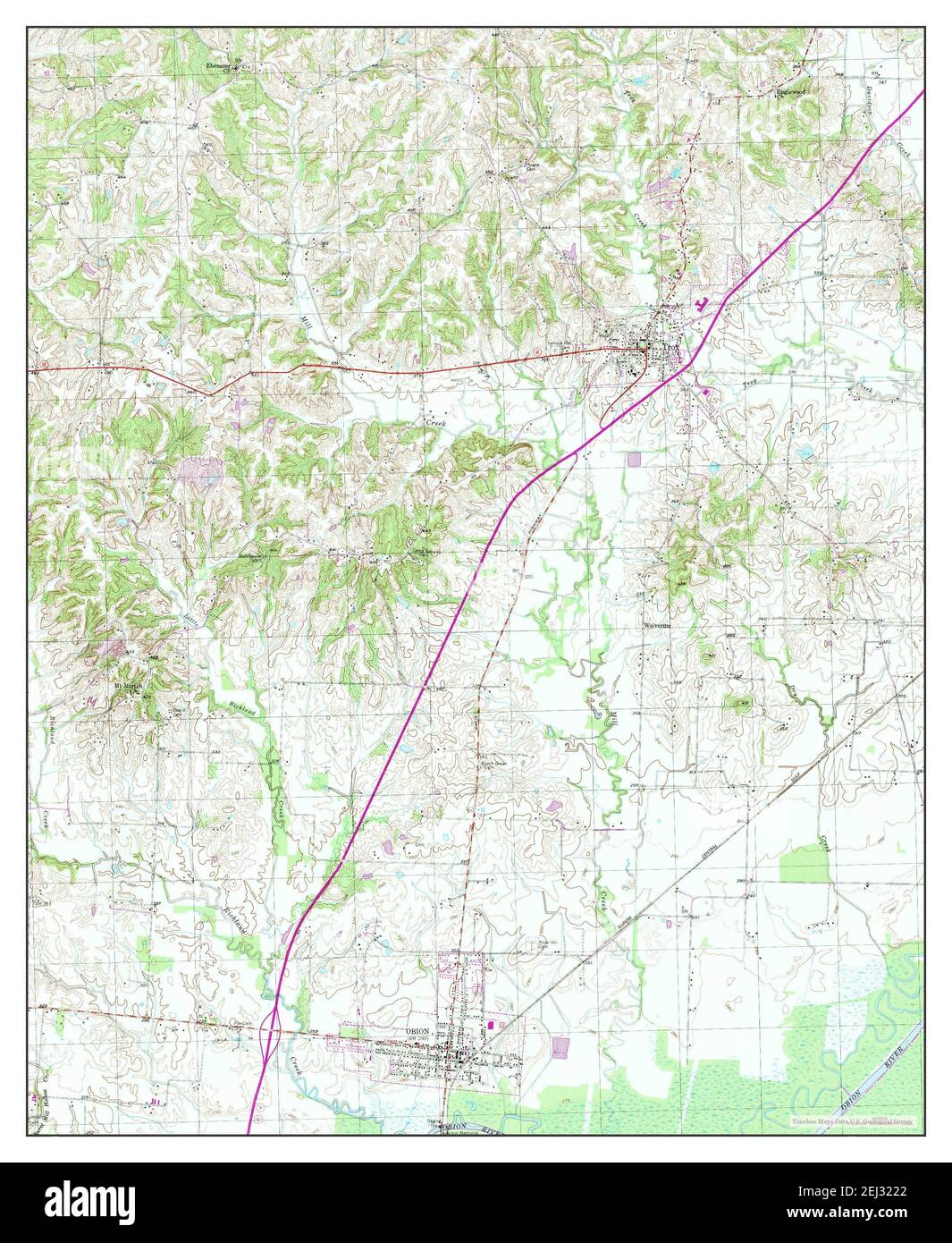 Obion, Tennessee, map 1950, 1:24000, United States of America by ...