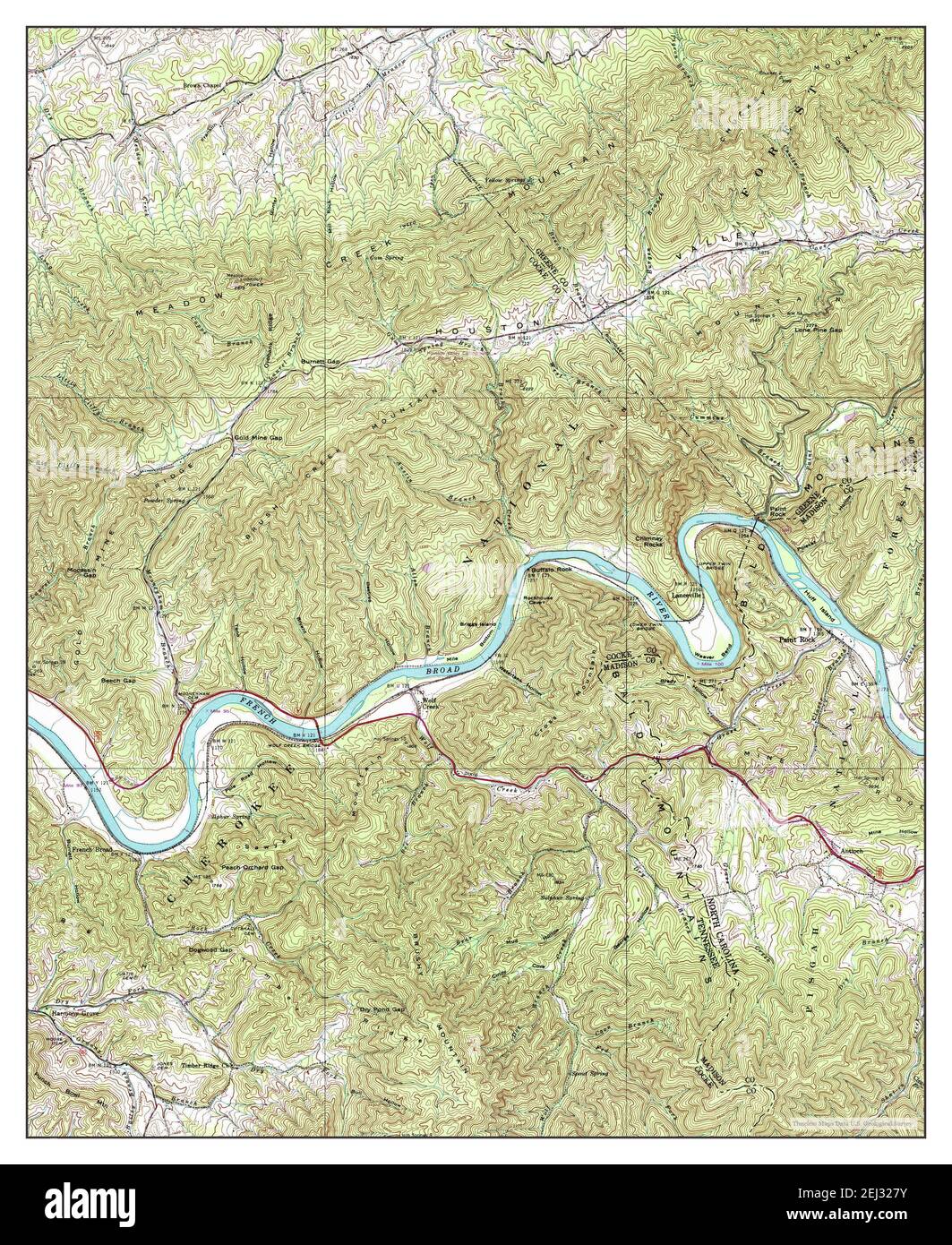 Paint Rock, Tennessee, map 1940, 124000, United States of America by Timeless Maps, data U.S
