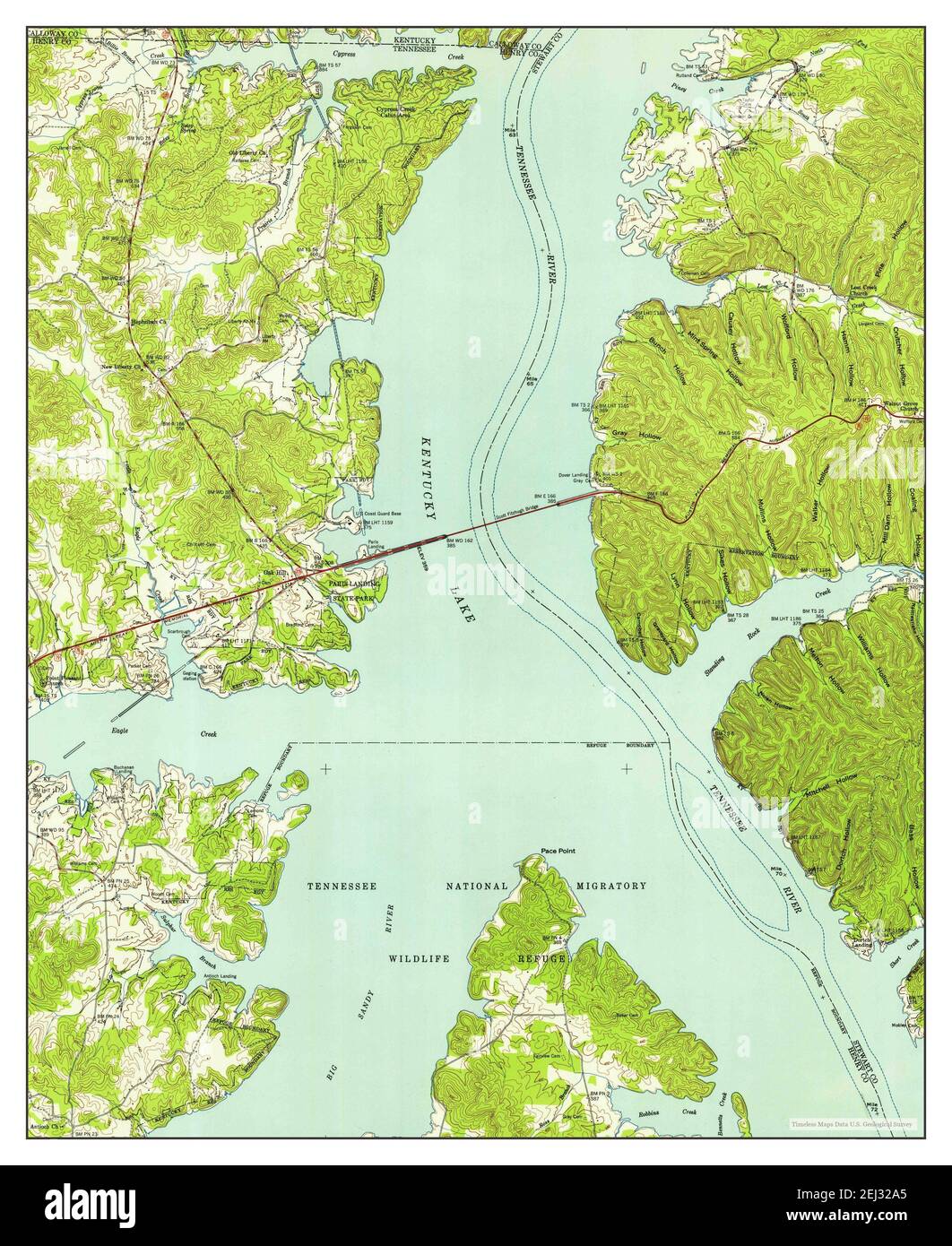 Paris Landing, Tennessee, map 1950, 124000, United States of America