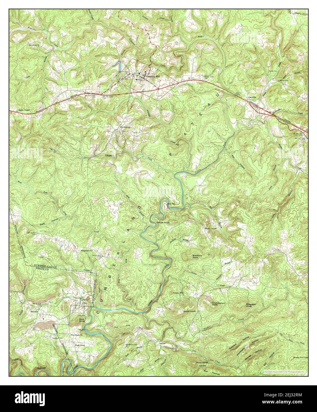 Pleasant Hill, Tennessee, map 1956, 124000, United States of America