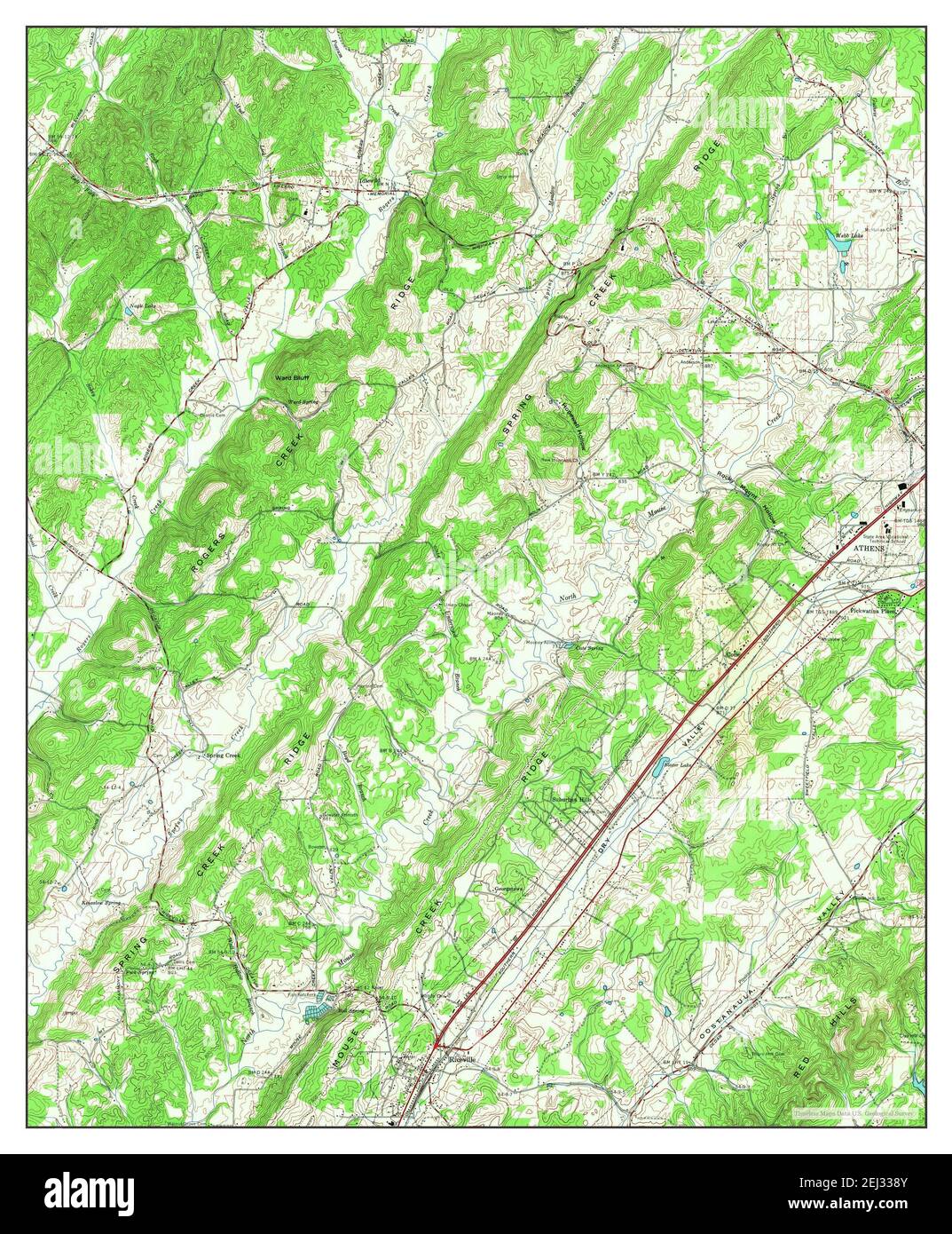 Riceville, Tennessee, map 1964, 1:24000, United States of America by Timeless Maps, data U.S. Geological Survey Stock Photo