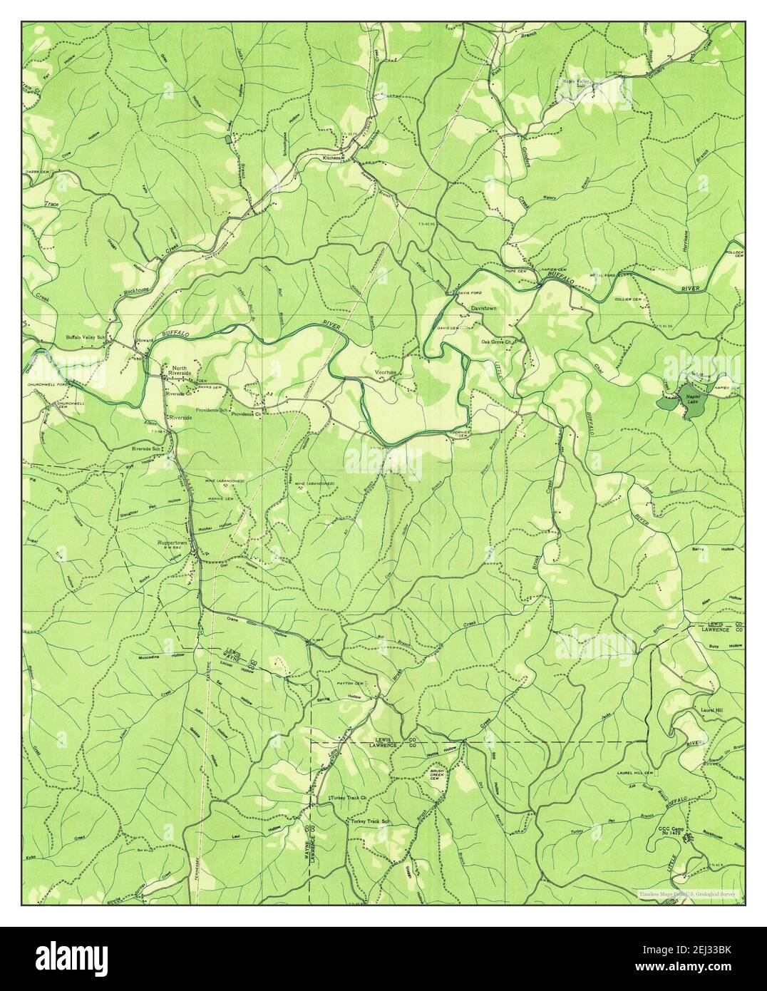 Riverside, Tennessee, map 1936, 124000, United States of America by