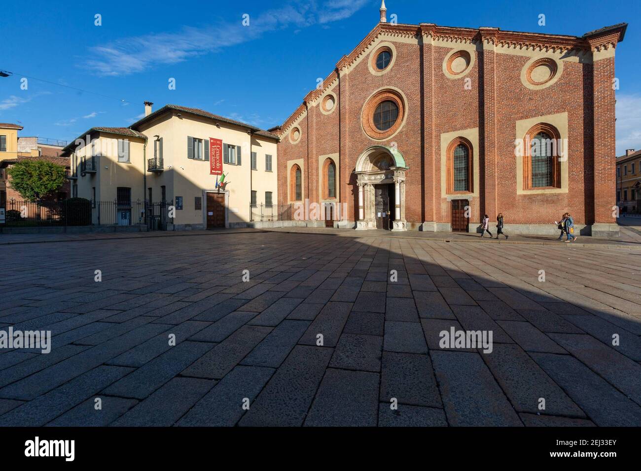 Reportage, Italy. 13th Mar, 2021. 3/13/2021 - Milan, Leonardo Da Vinci's Last Supper in Santa Maria delle Grazie still closed due to Coronavirus (Milan - 2020-03-03, Massimo Alberico) ps the photo can be used in compliance with the context in which it was taken, and without intent defamatory of the decorum of the persons represented Editorial Usage Only (Photo by IPA/Sipa USA) Credit: Sipa USA/Alamy Live News Stock Photo