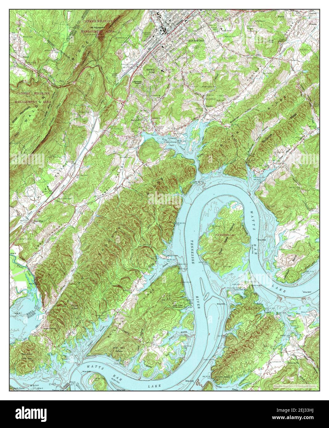 Rockwood, Tennessee, map 1969, 124000, United States of America by