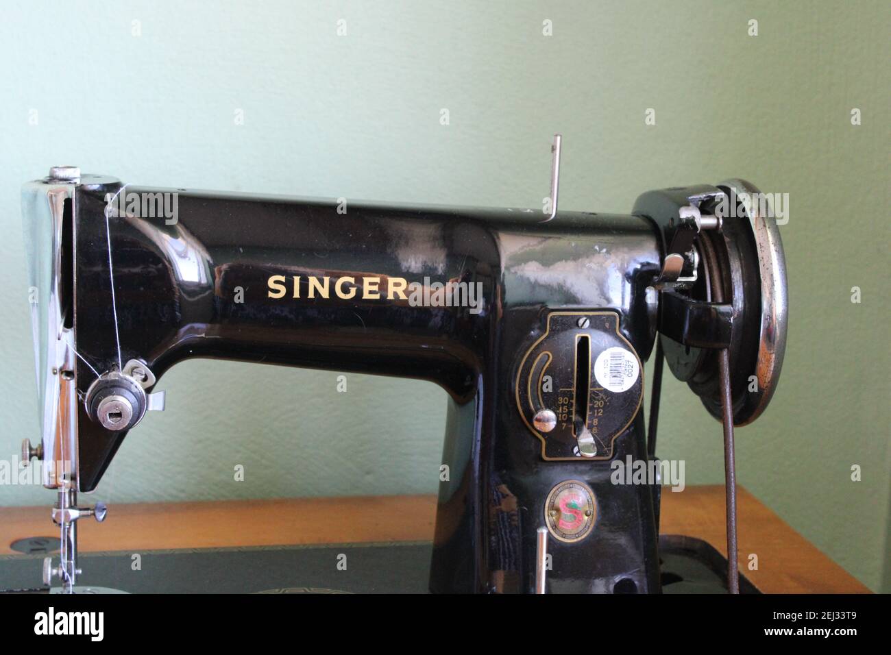 Singer Antique Sewing Machine High Resolution Stock Photography and