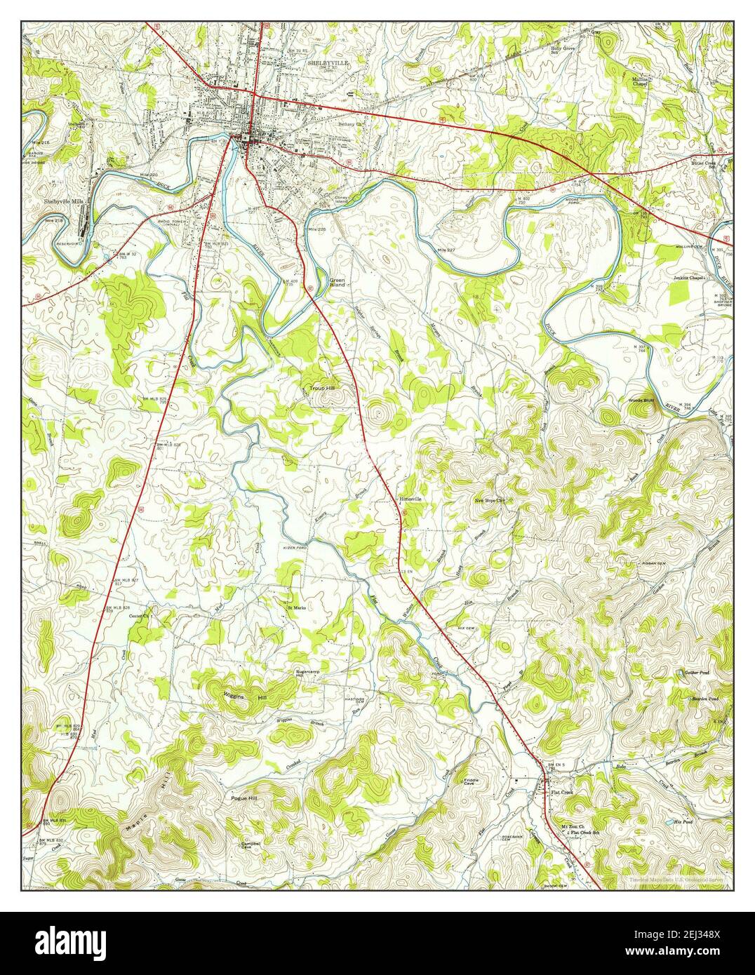 Shelbyville, Tennessee, map 1947, 1:24000, United States of America by ...