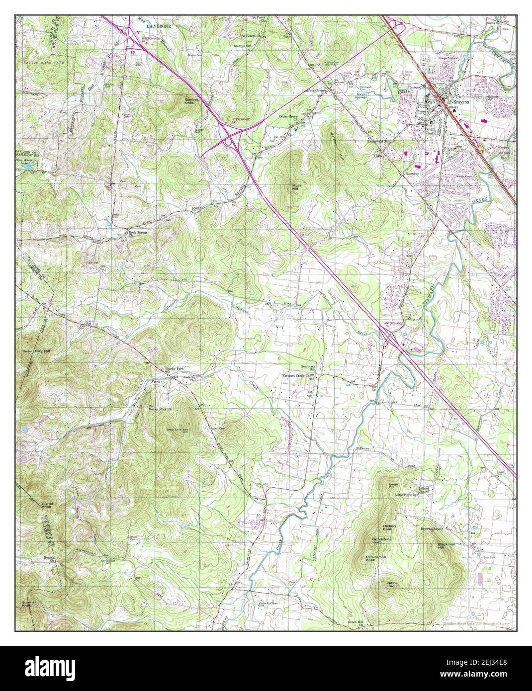 Smyrna, Tennessee, map 1998, 124000, United States of America by Timeless Maps, data U.S