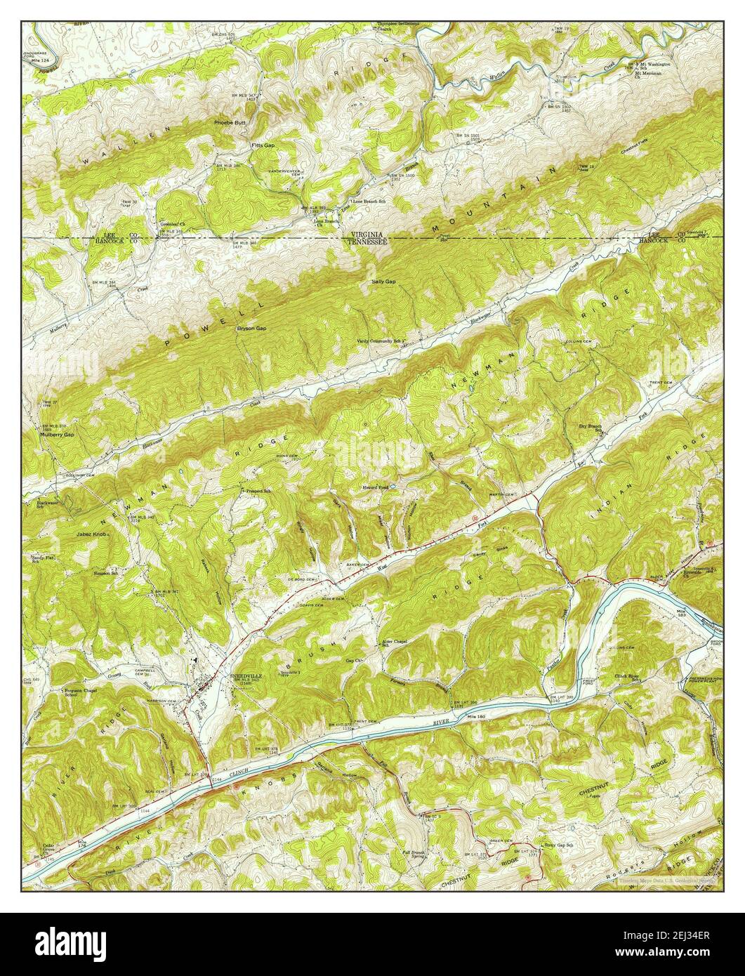 Map Of Sneedville Tennessee Sneedville, Tennessee, Map 1946, 1:24000, United States Of America By  Timeless Maps, Data U.s. Geological Survey Stock Photo - Alamy