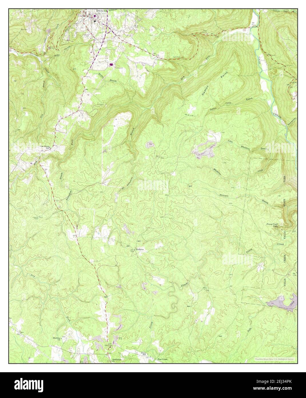 Spencer, Tennessee, map 1954, 124000, United States of America by