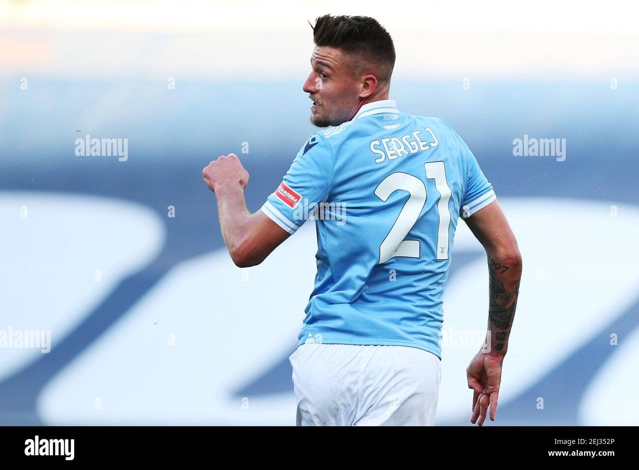 Sergej Milinkovic Savic of Lazio in action during the Italian championship Serie A football match between SS Lazio and UC S / LM Stock Photo
