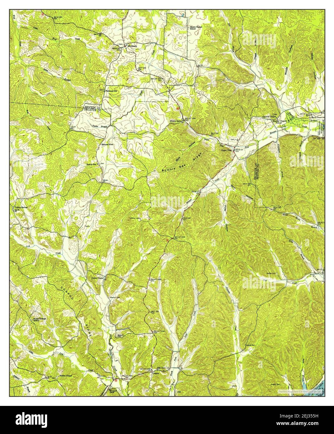 Sugar Tree, Tennessee, map 1949, 124000, United States of America by
