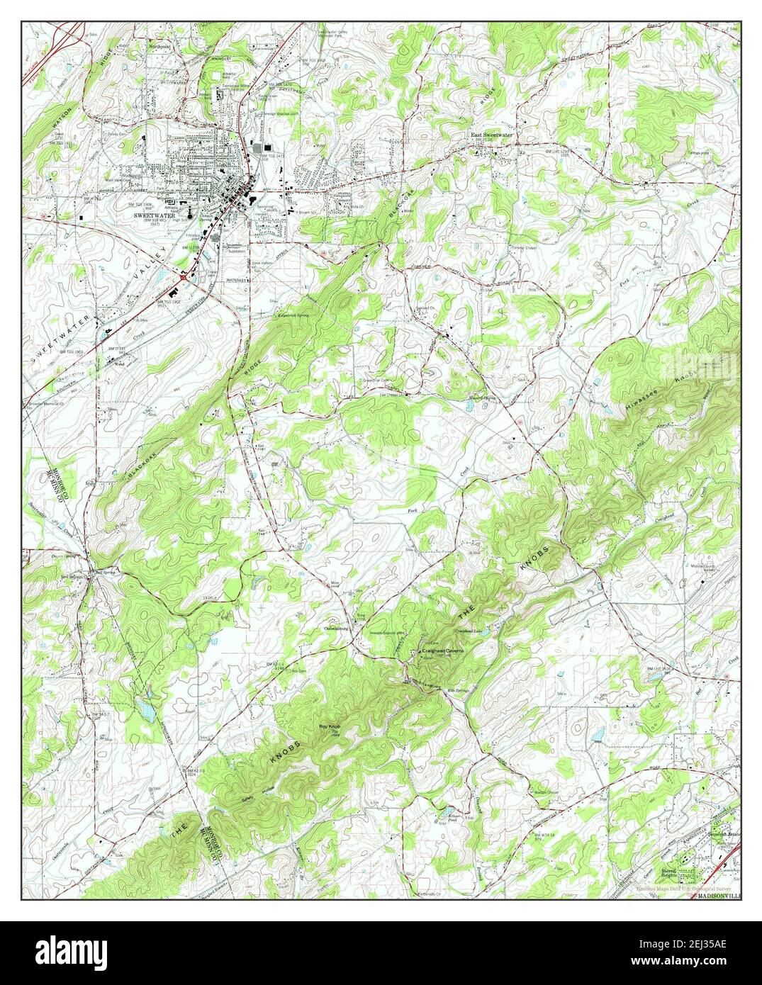 Sweetwater, Tennessee, map 1974, 124000, United States of America by