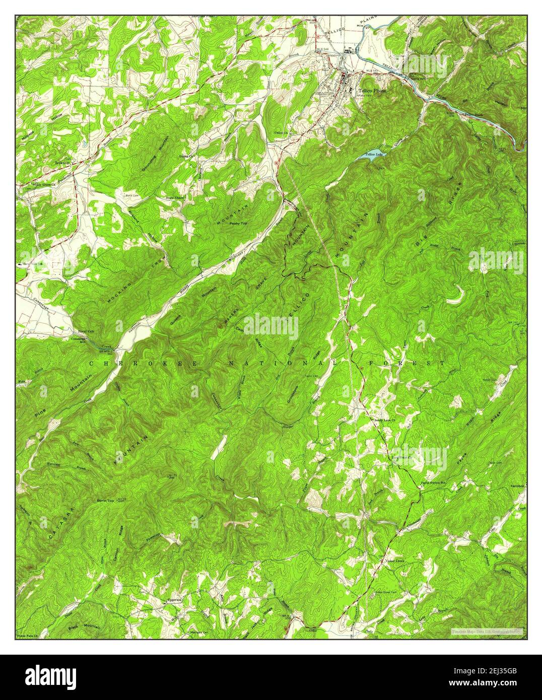 Tellico Plains Tn Map Tellico Plains, Tennessee, Map 1957, 1:24000, United States Of America By  Timeless Maps, Data U.s. Geological Survey Stock Photo - Alamy