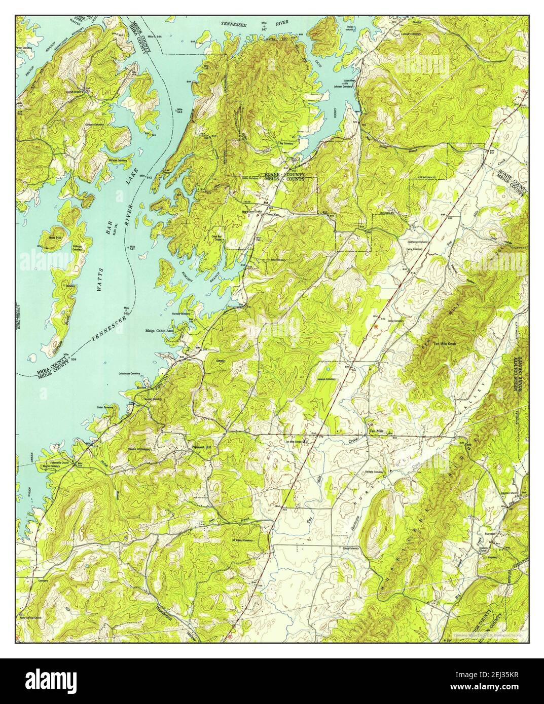 Ten mile tennessee map 1952 1 24000 united states of america by