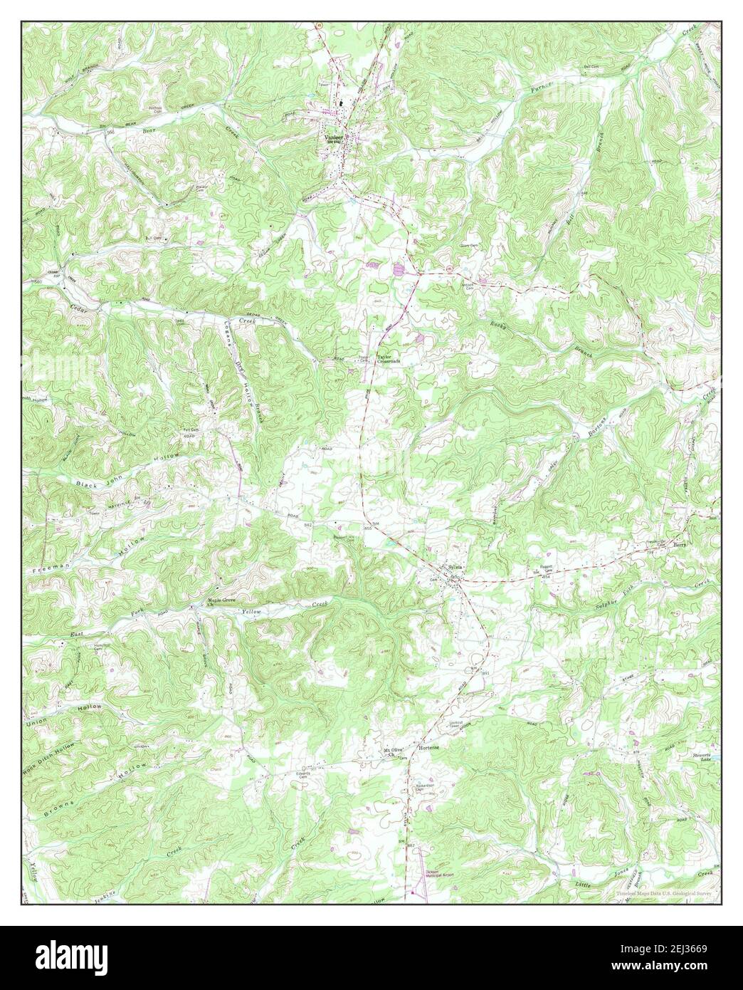 Vanleer, Tennessee, map 1958, 124000, United States of America by