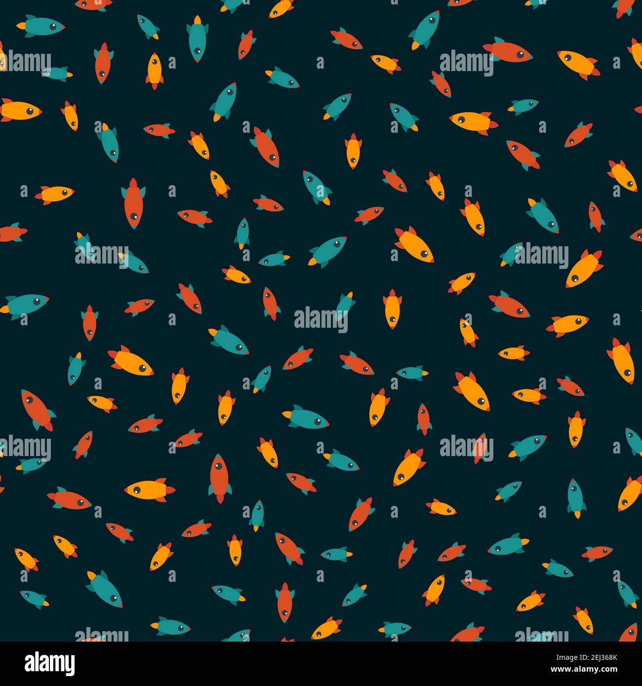 Rocket in space seamless pattern background. Vector Illustration Stock ...