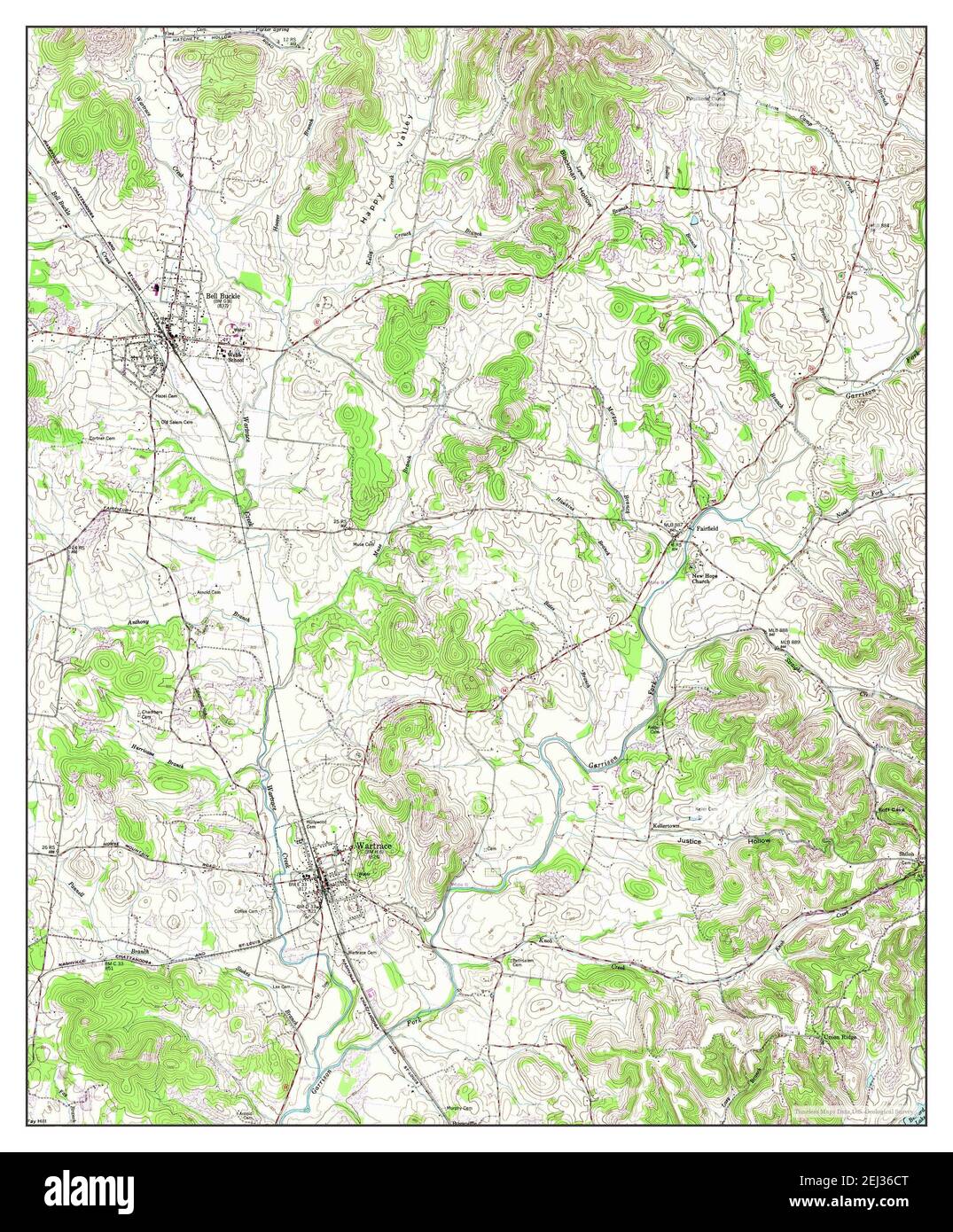 Wartrace, Tennessee, map 1949, 124000, United States of America by