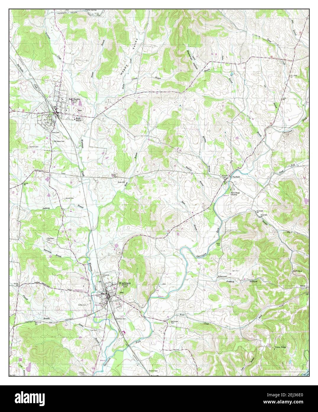 Wartrace, Tennessee, map 1949, 124000, United States of America by