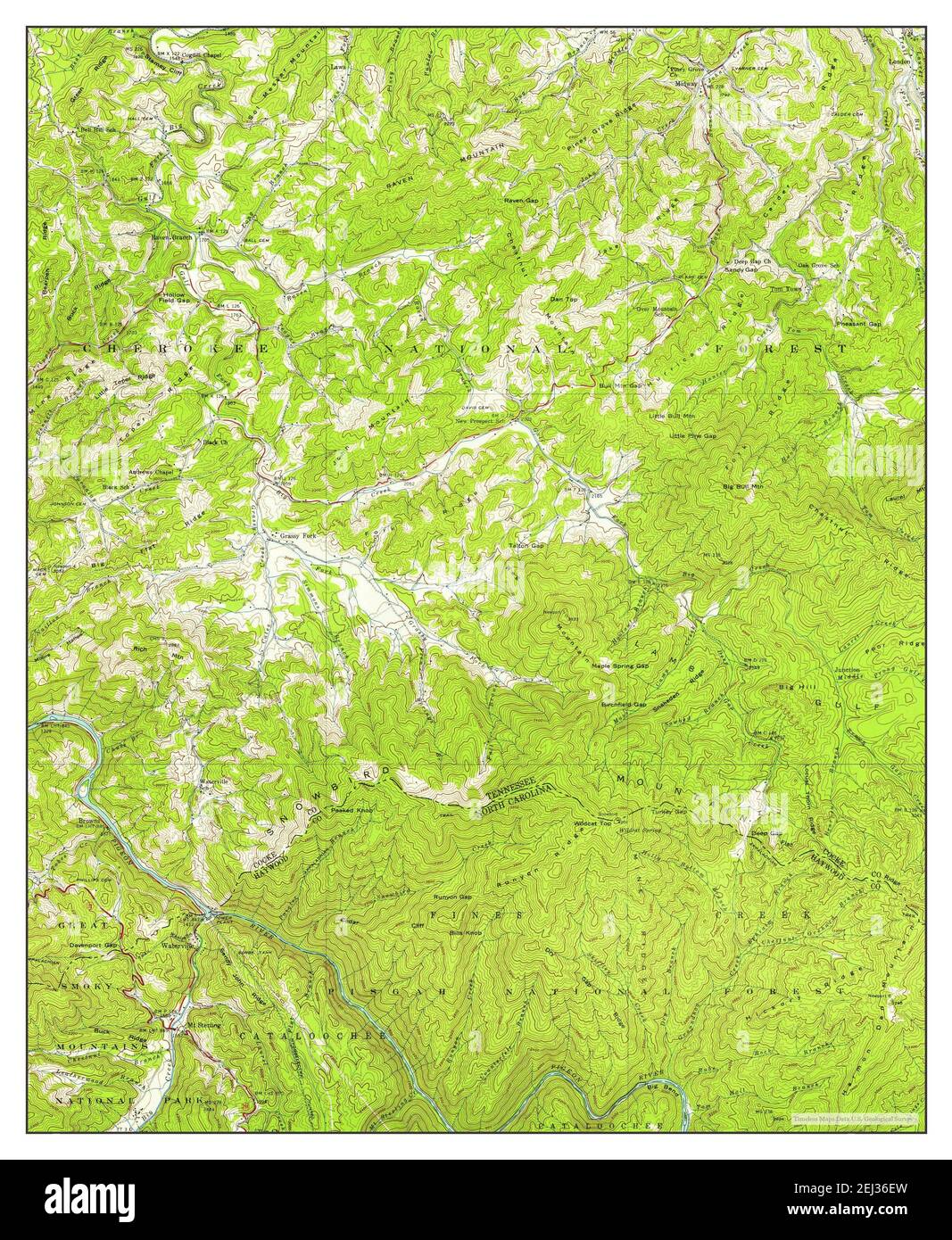 Waterville, Tennessee, map 1940, 124000, United States of America by