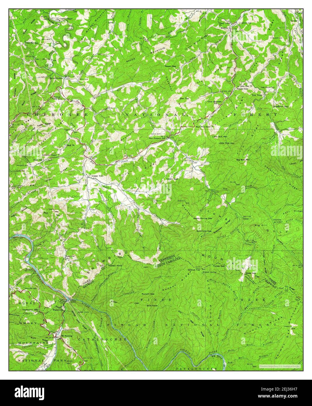 Waterville, Tennessee, map 1940, 124000, United States of America by