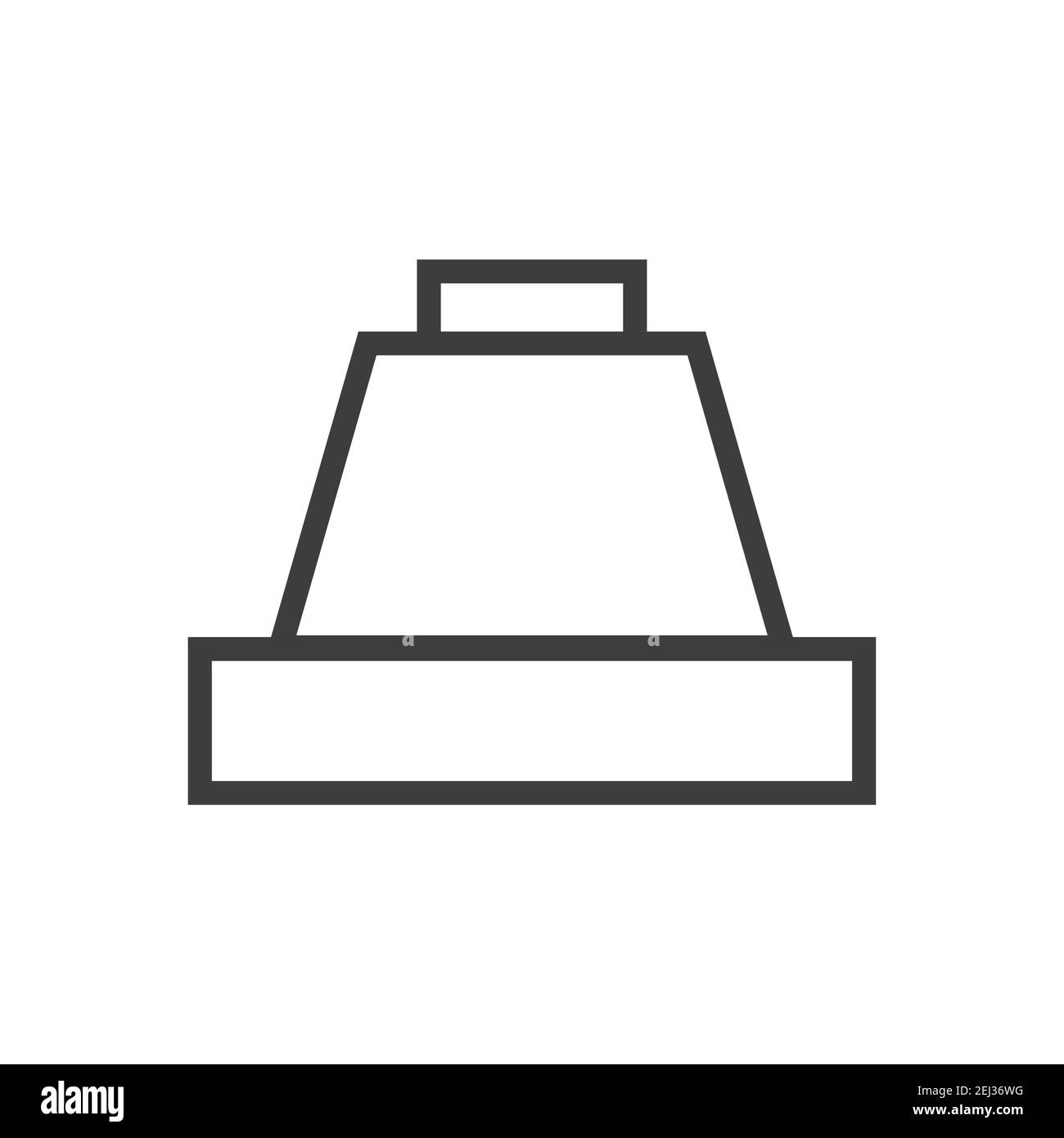 Cooker hood. Simple food icon in trendy line style isolated on white background for web apps and mobile concept. Vector Illustration. EPS10 Stock Vector