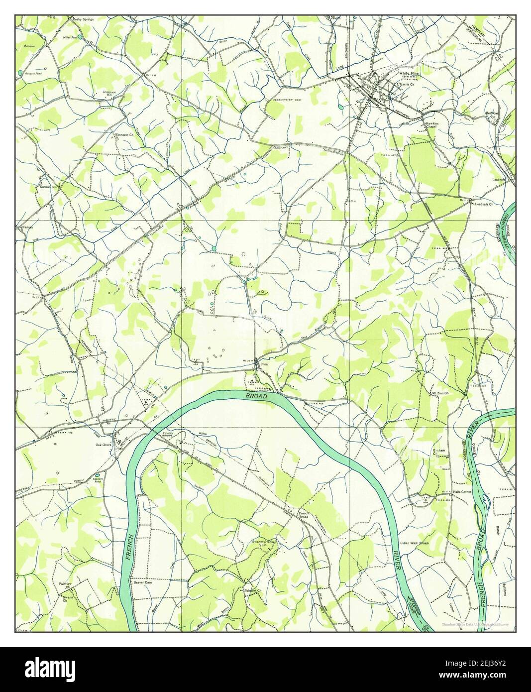 White Pine, Tennessee, map 1935, 124000, United States of America by Timeless Maps, data U.S