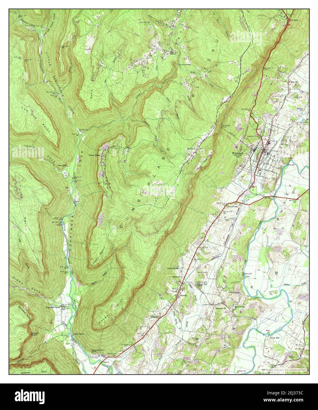Whitwell, Tennessee, map 1946, 124000, United States of America by