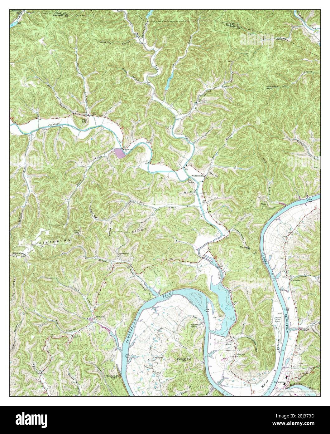 Whitleyville, Tennessee, map 1968, 124000, United States of America by