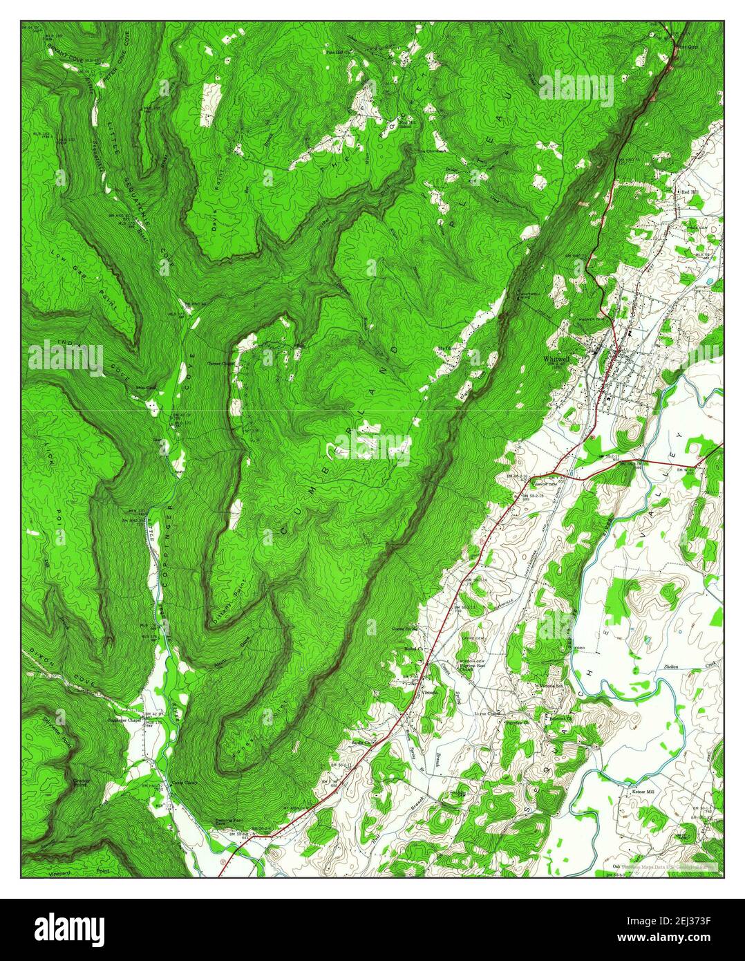 Whitwell, Tennessee, map 1946, 124000, United States of America by