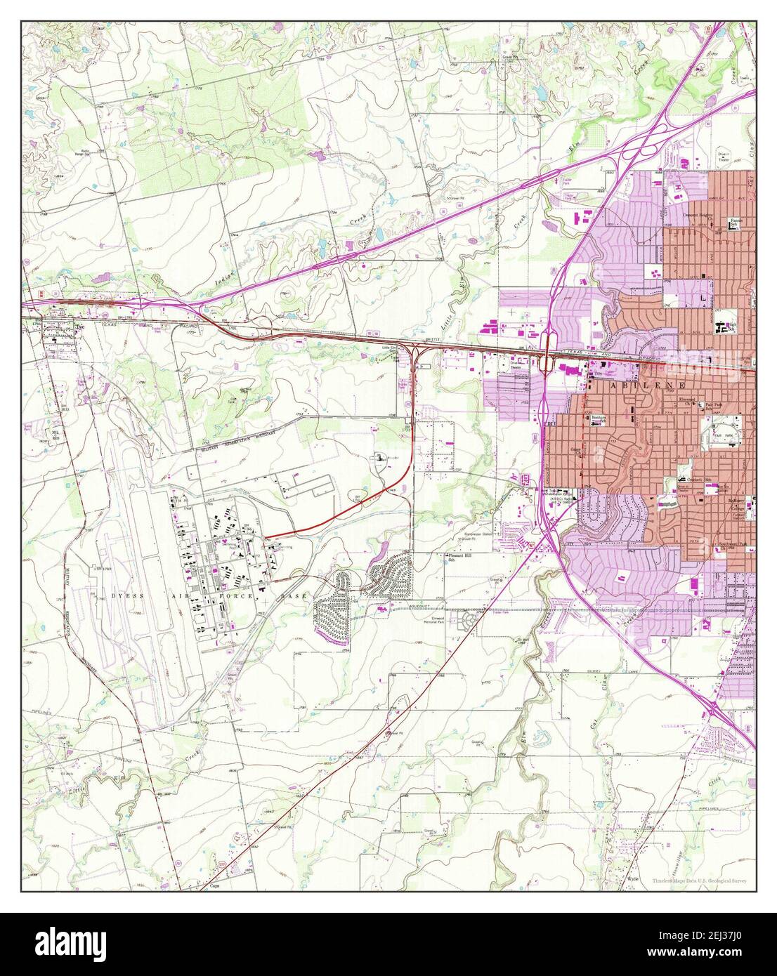 Abilene West, Texas, map 1957, 1:24000, United States of America by ...