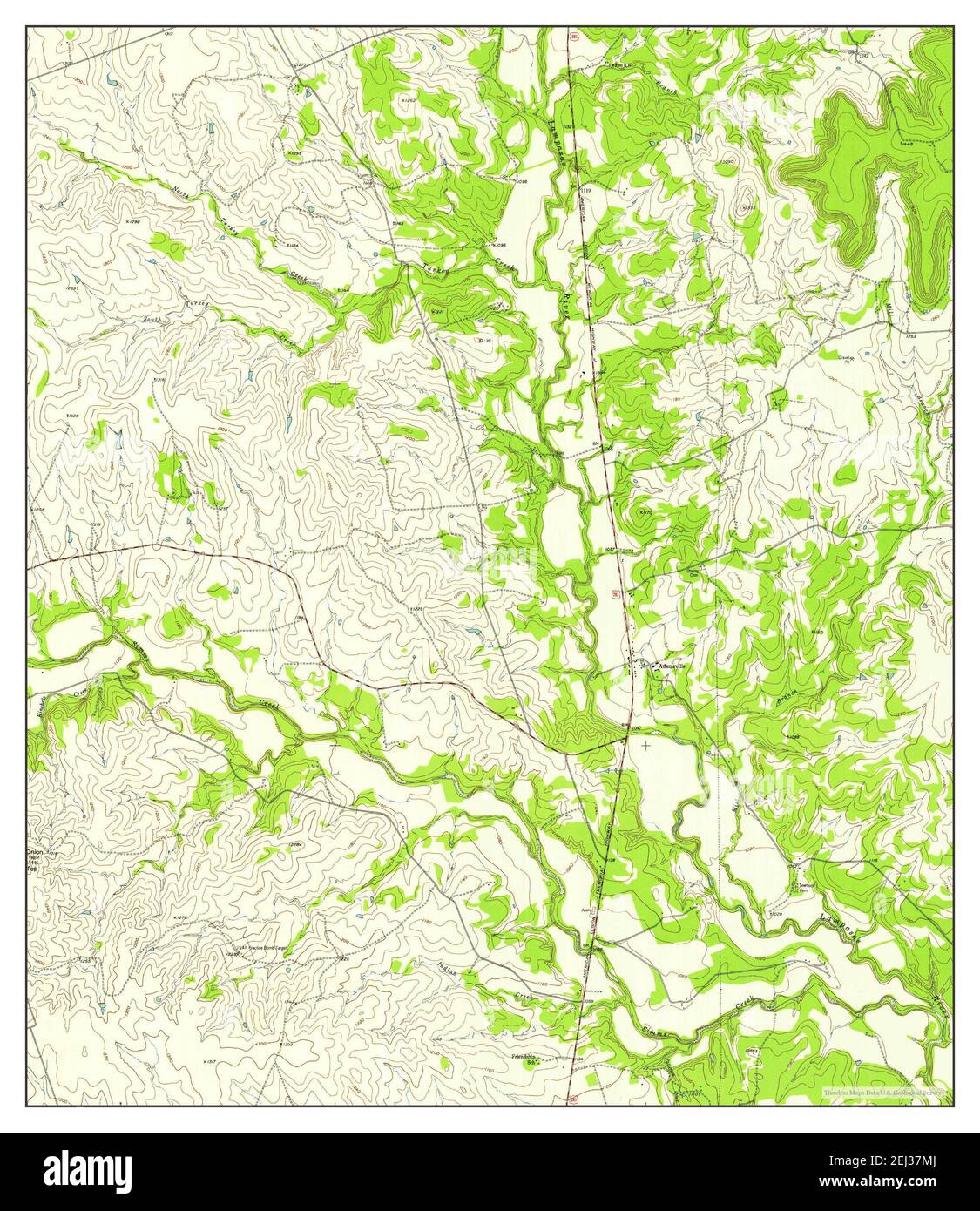 Adamsville, Texas, map 1954, 1:24000, United States of America by Timeless Maps, data U.S. Geological Survey Stock Photo