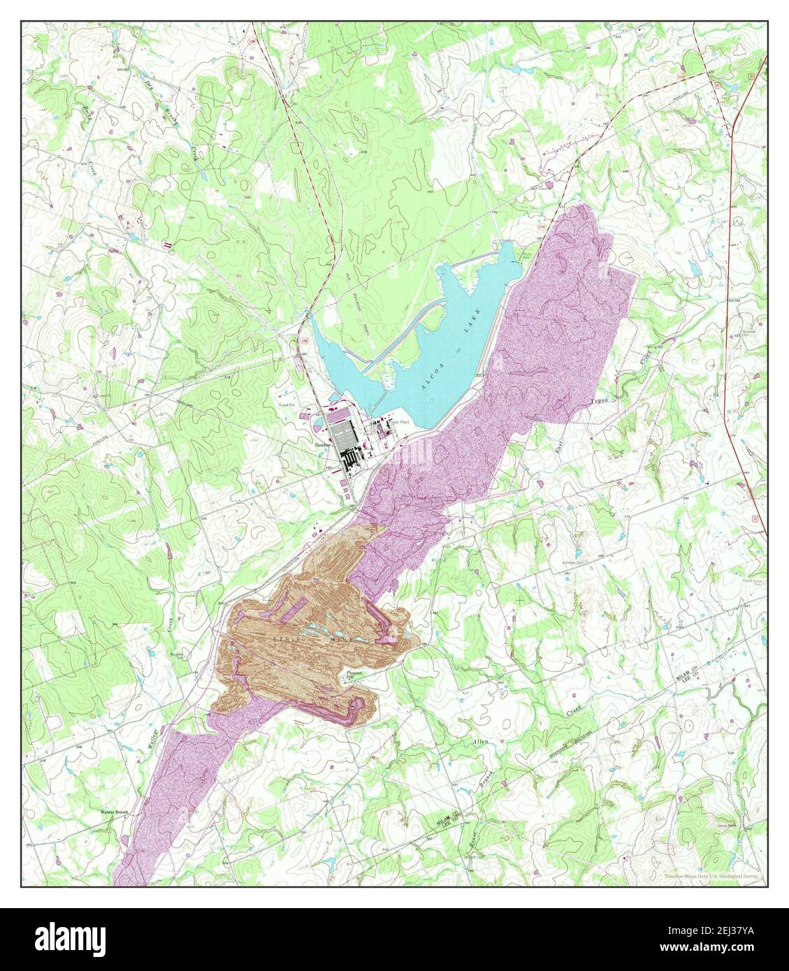 Alcoa Lake, Texas, map 1963, 124000, United States of America by