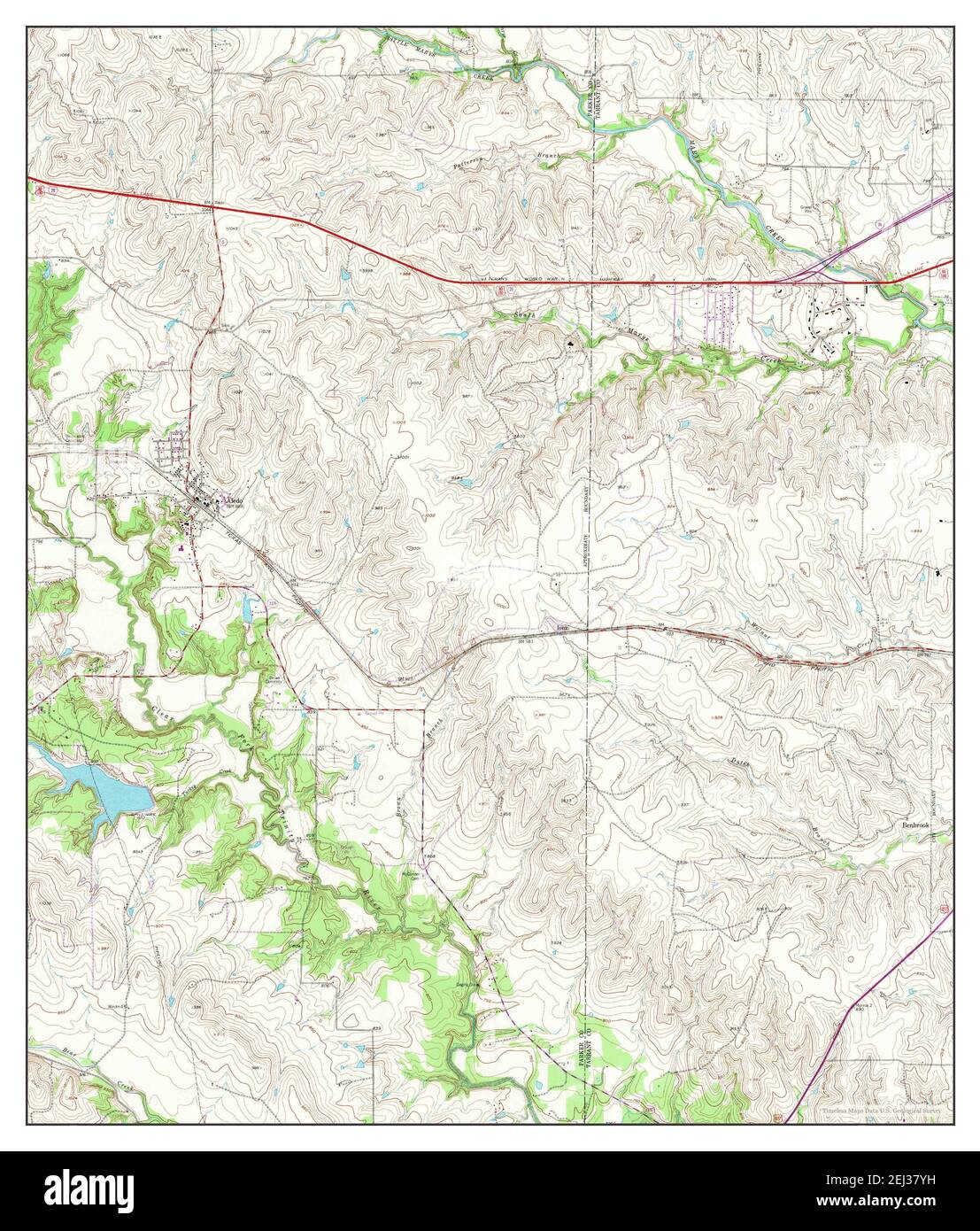 Vintage aledo texas road map hires stock photography and images Alamy