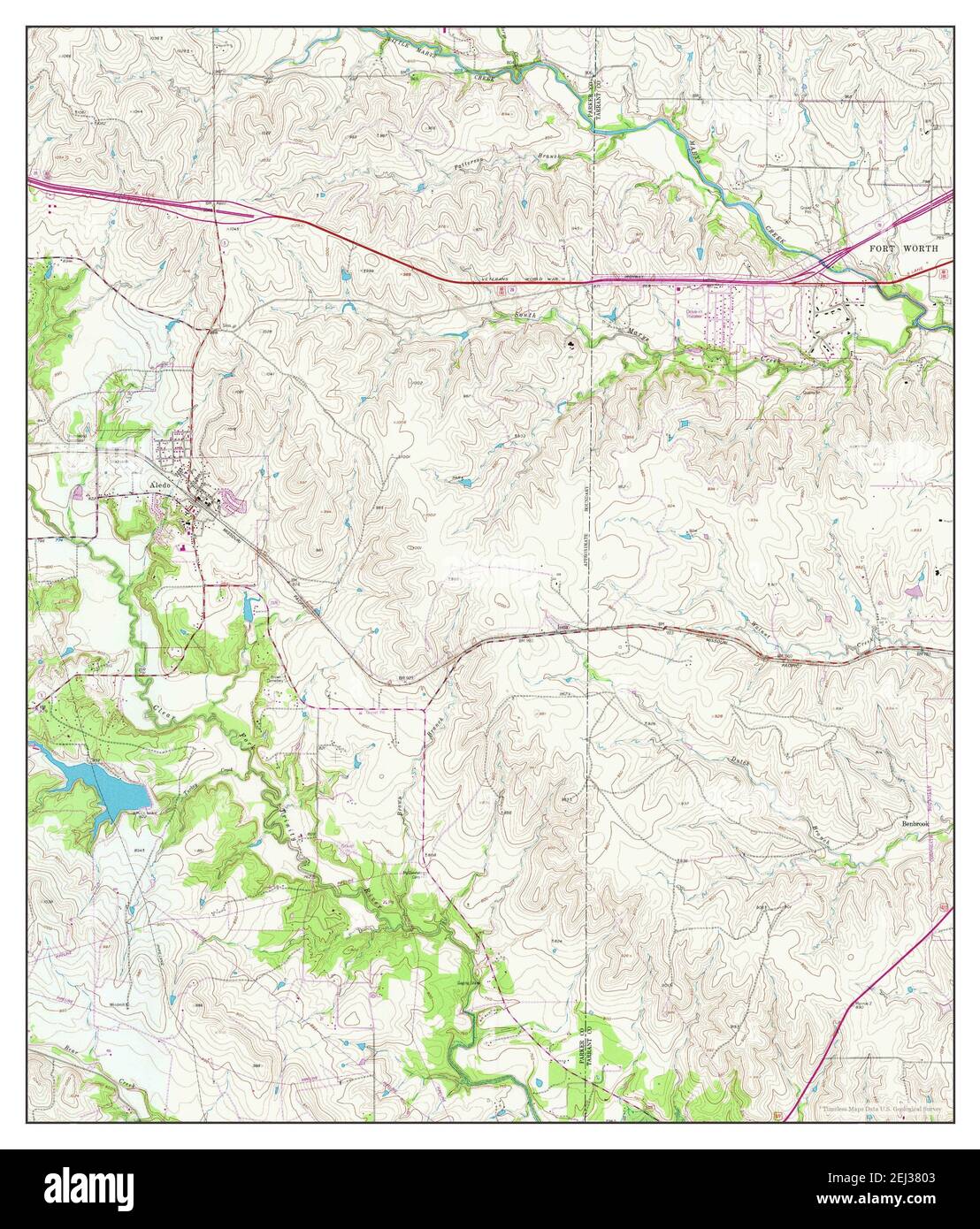 Vintage aledo texas road map hires stock photography and images Alamy