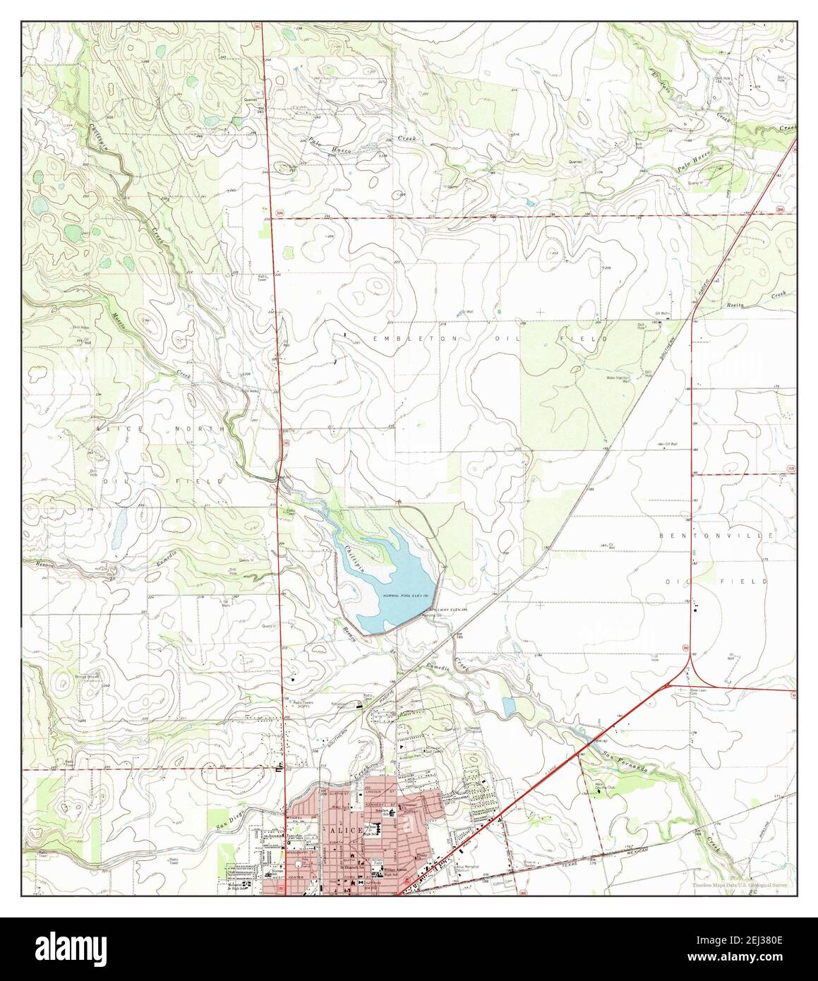 Alice North, Texas, map 1963, 124000, United States of America by