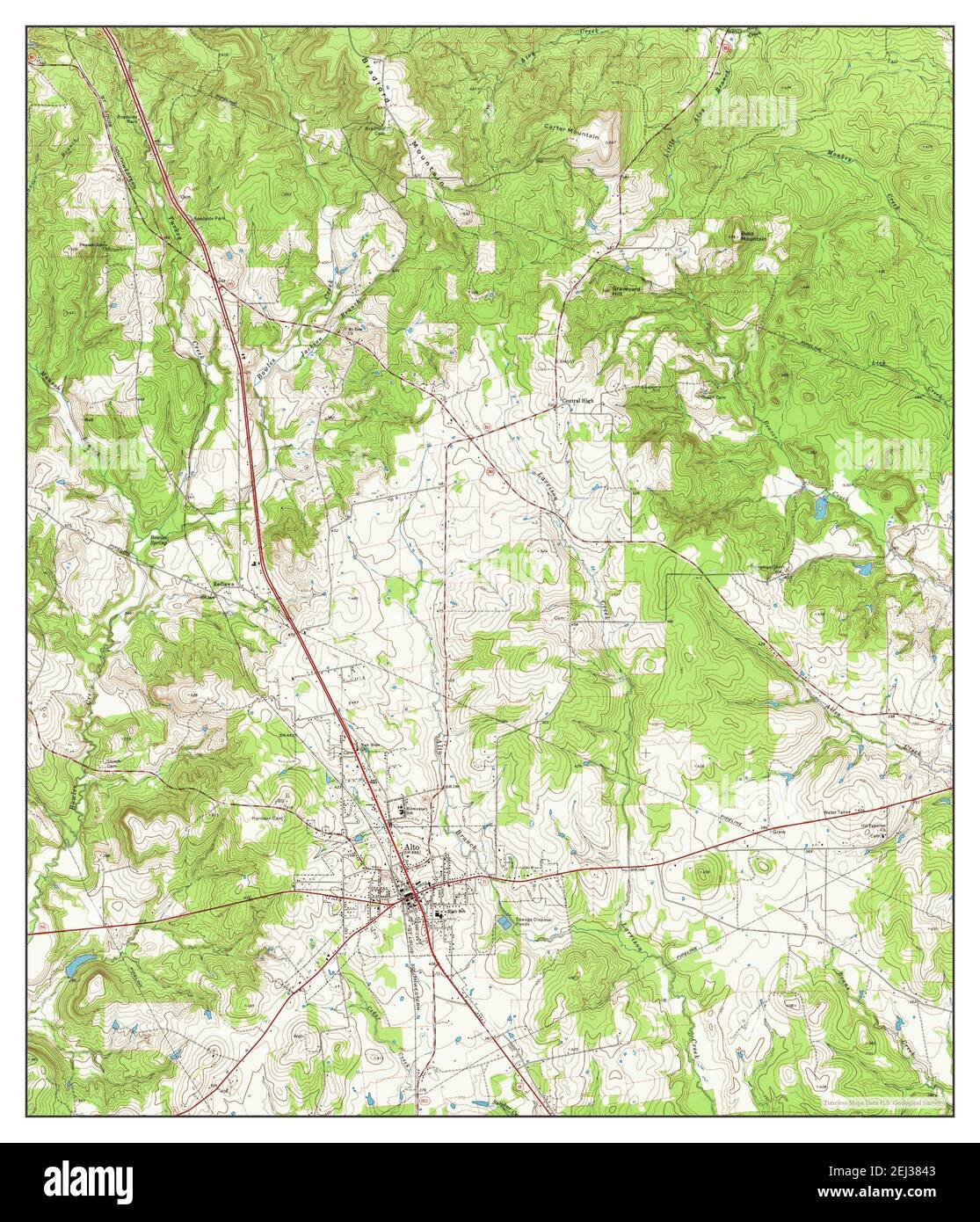 Alto, Texas, map 1973, 124000, United States of America by Timeless Maps, data U.S. Geological