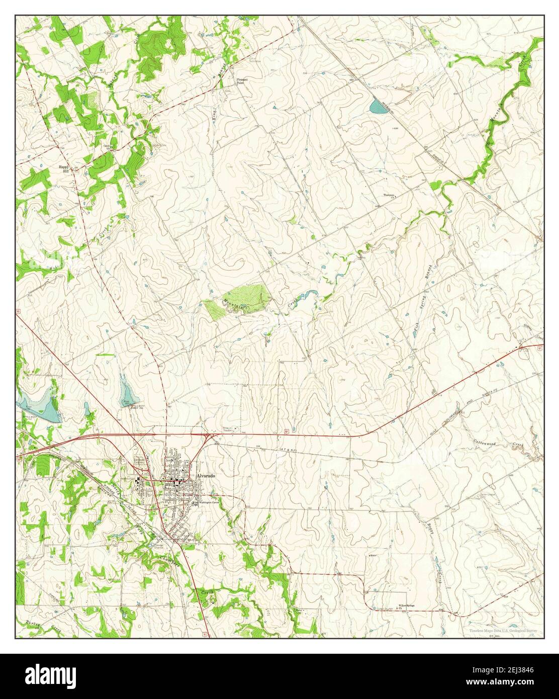 Alvarado, Texas, map 1961, 124000, United States of America by