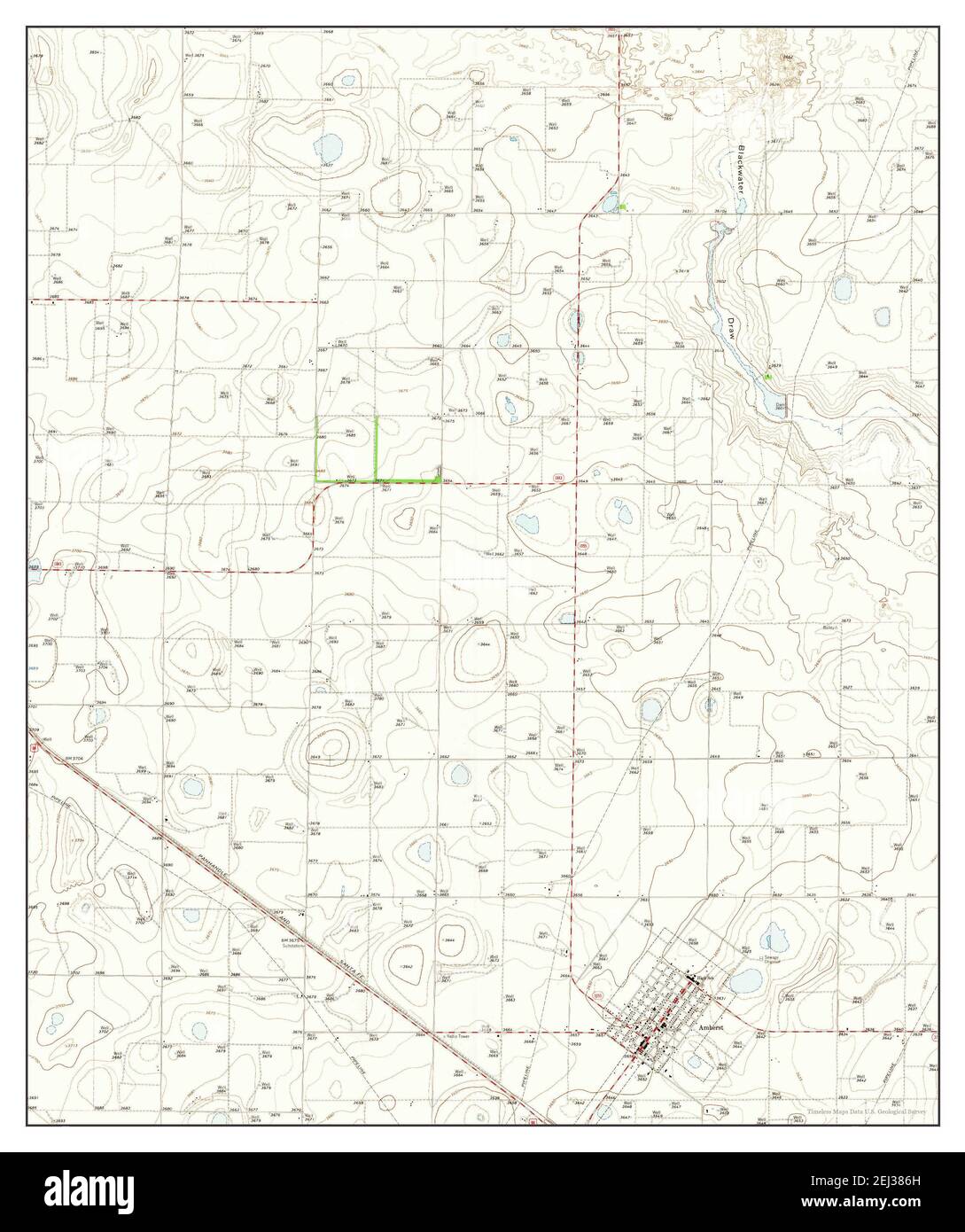 Amherst, Texas, map 1962, 124000, United States of America by Timeless