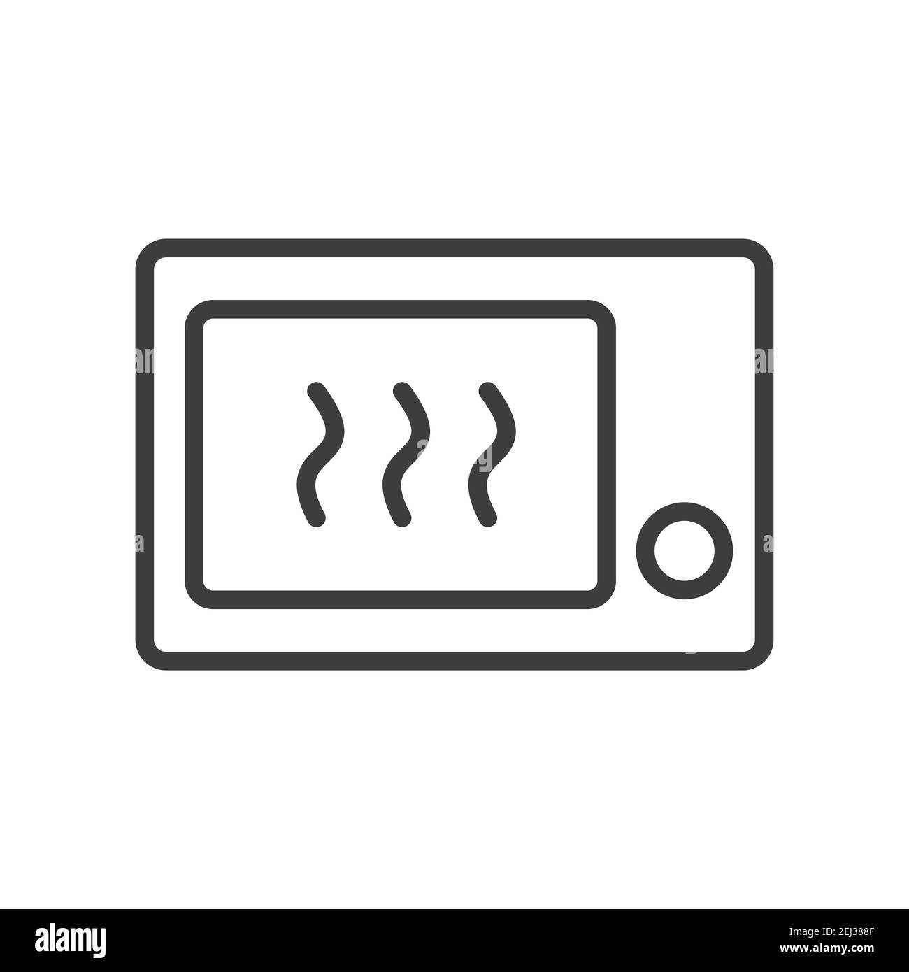 microwave. Simple food icon in trendy line style isolated on white background for web apps and mobile concept. Vector Illustration. EPS10 Stock Vector